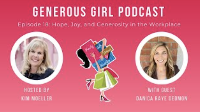 Danica Dedmon and Kim Moeller recording the Generous Girl Podcast